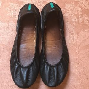 Tieks black leather Flats